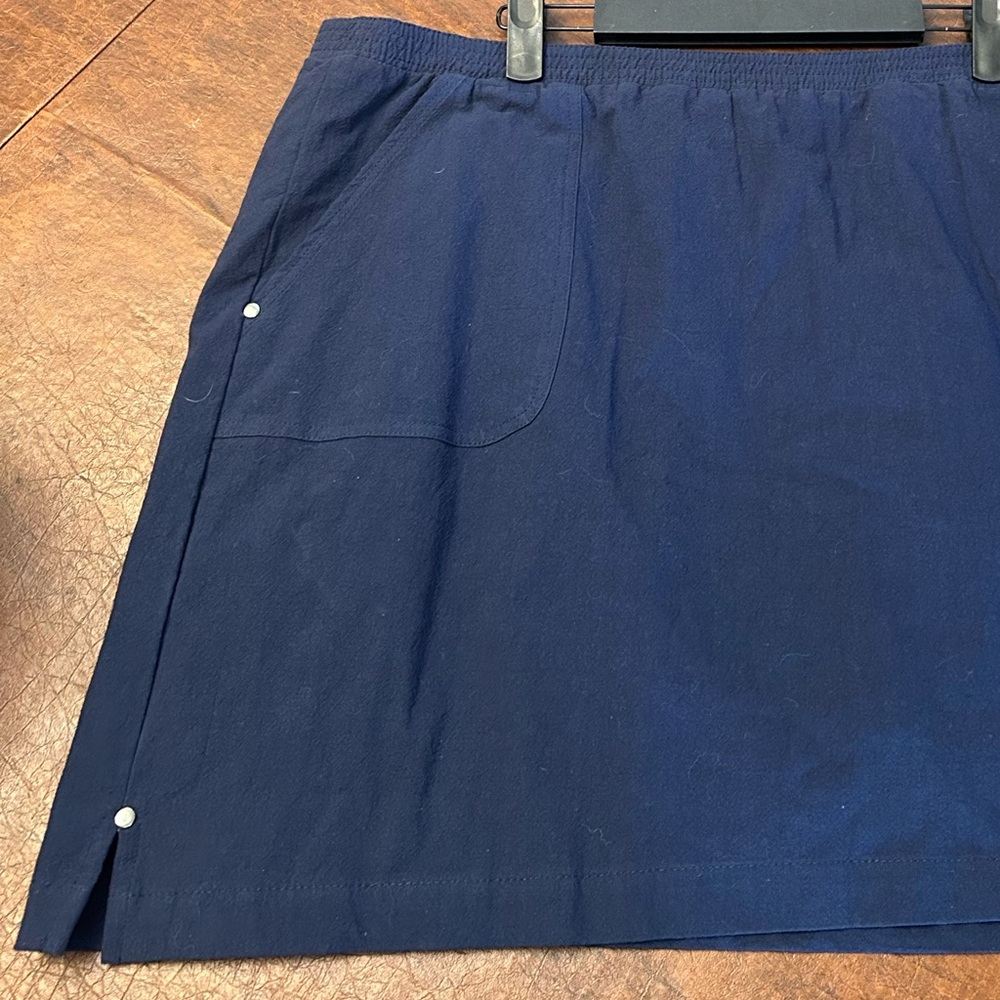 Skort Vintage Cathy Daniel’s Classic Pull On Navy SZ XL Athletic Tennis Golf - Picture 10 of 15